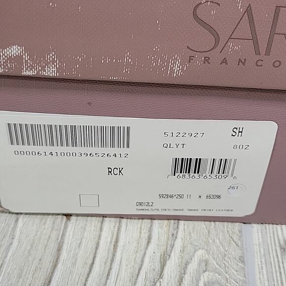 Franco Sarto Cappy Platform Slide Sandals Leather Snakeprint Womens Size 11 NEW - Picture 13 of 14